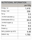 Buckwheat Ramen with Soup Stock Nature's Glory 88g - Nutritional Information