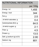 Soba Buckwheat Nature's Glory 250g/750g - Nutritional Information