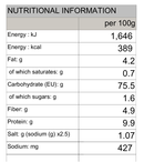 Quinoa Crackers With Black Sesame Nature's Glory 64g Wheat Free.