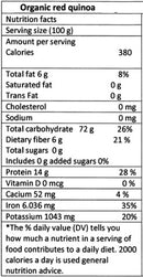 Organic Red Quinoa Nature's Glory 500g/1kg Organic( Best before: Approx. 1 year)