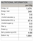Wakame Ramen with Soup Stock Nature's Glory 88g - Nutritional Information