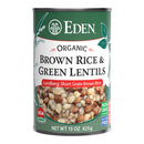 Rice & Green Lentil Eden 425g Organic(BB: May 19,2029)