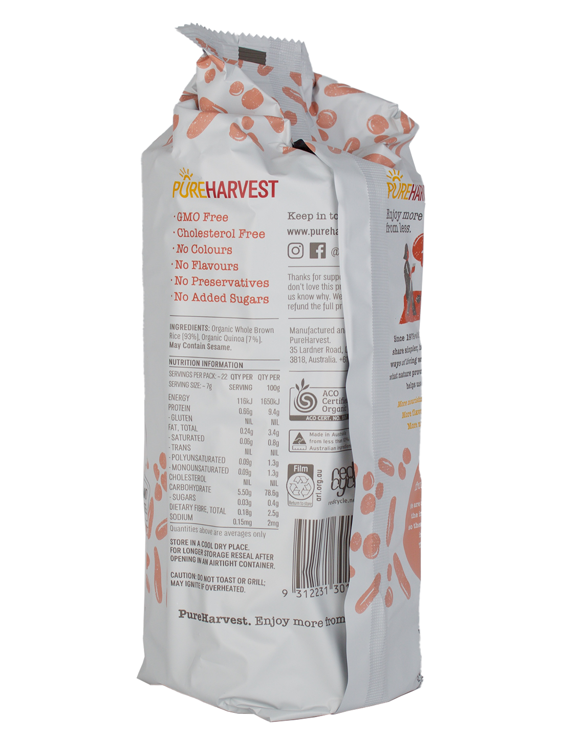 Quinoa Thin Rice Cakes Organic Pureharvest 150g(BB: August 13,2026 ...