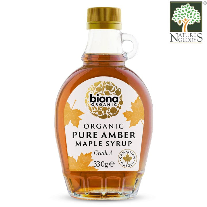 Organic Pure Amber Maple Syrup Grade A 330g Biona Organic(BB: Oct 31,2027)