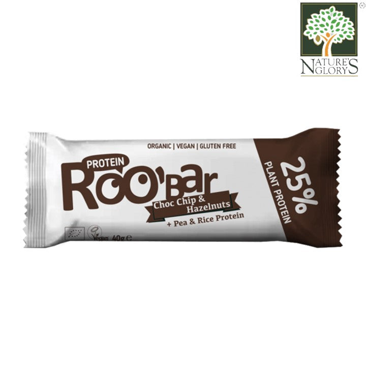 ROOBAR Organic Protein Chocolate & Hazelnuts 40g (BB: June 24,2024)