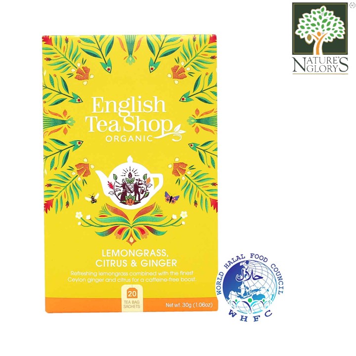 Lemongrass, Citrus & Ginger English Tea Shop Organic 30g (BB: March 07,2028)