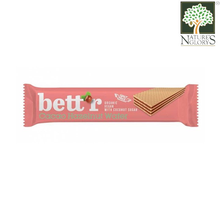 Bett'r Organic Gluten Free Hazelnut Cacao Cream Filled Wafer 30g (BB: Nov 01,2024)