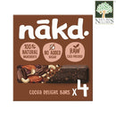 Raw Fruit & Nut bars Cocoa Delight Naked. 4 x bars (BB: July 09,2024)