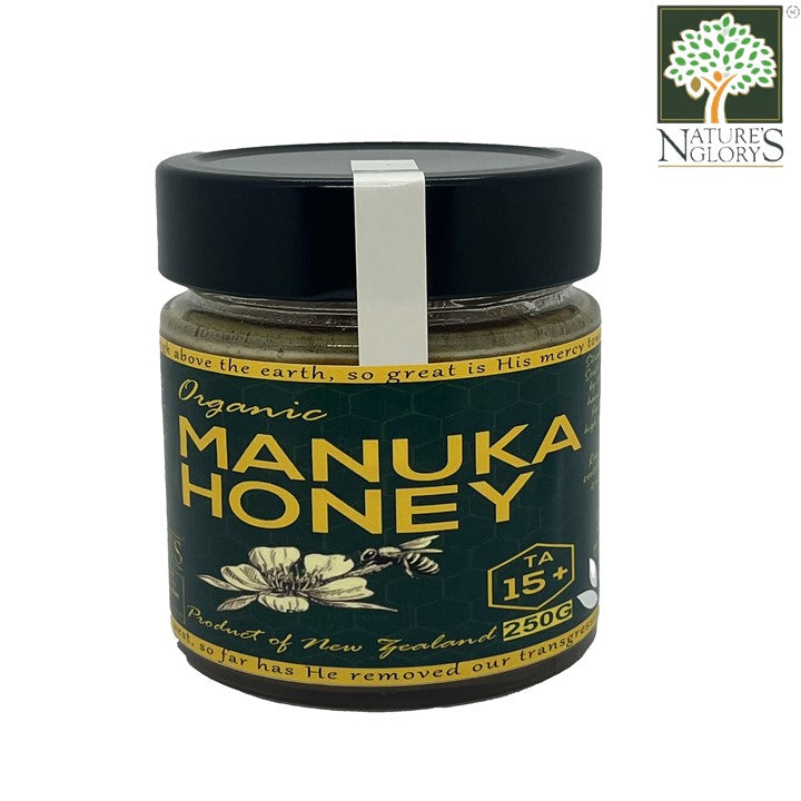 Organic New Zealand Manuka Honey Bioactive TA 15+ Nature's Glory 250g (Best before: Approx. 2 years)