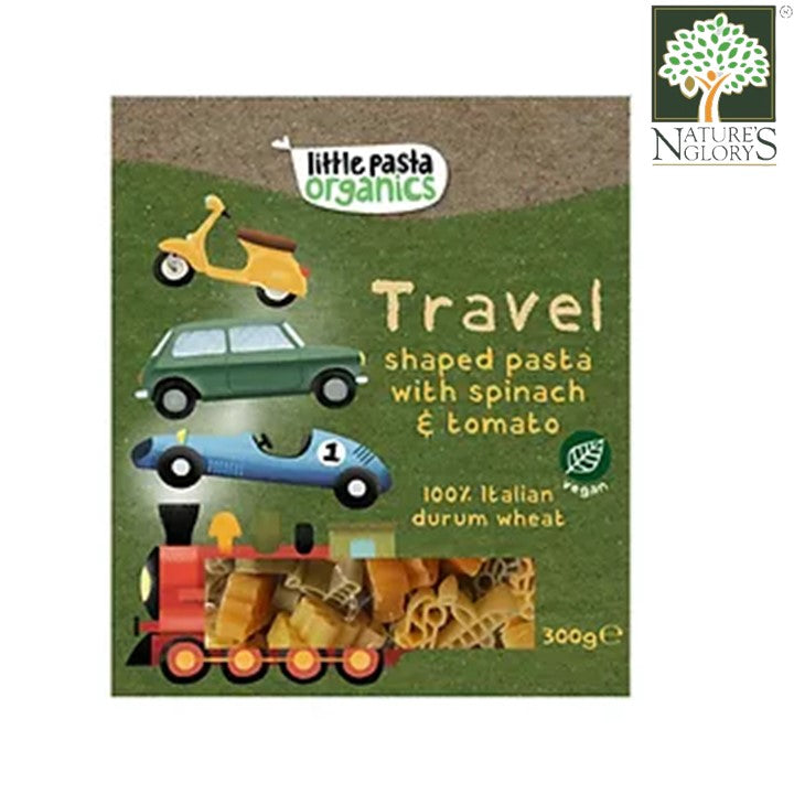 Little Pasta Organics Travel Shaped Pasta with Spinach & Tomato 300g (BB: Oct 14,2025)