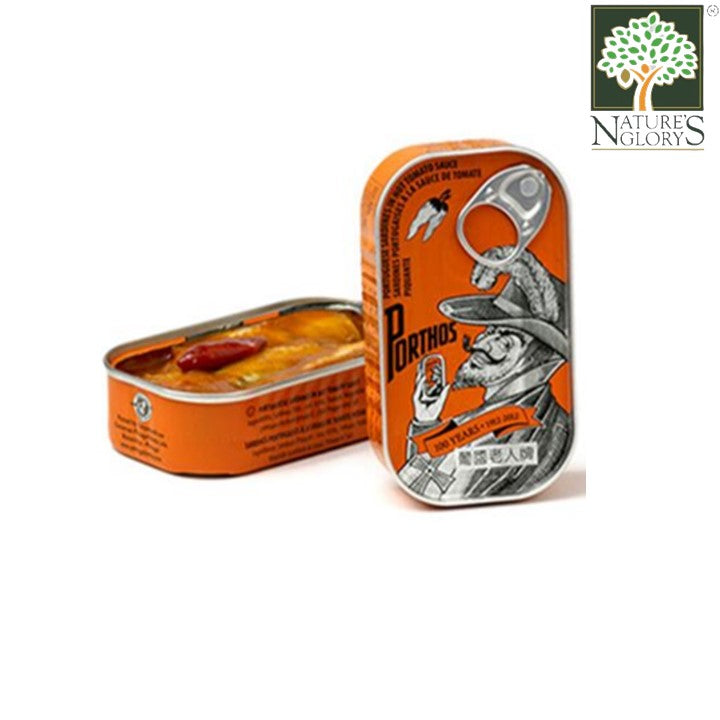 Porthos Sardines In Hot Tomato Sauce 125g (BB: Feb 19,2026)