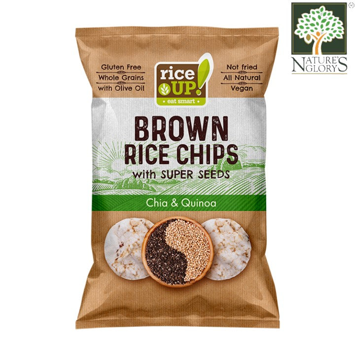RiceUP! Organic Brown Rice Chips Chia & Quinoa 25g (BB: August 04,2026)