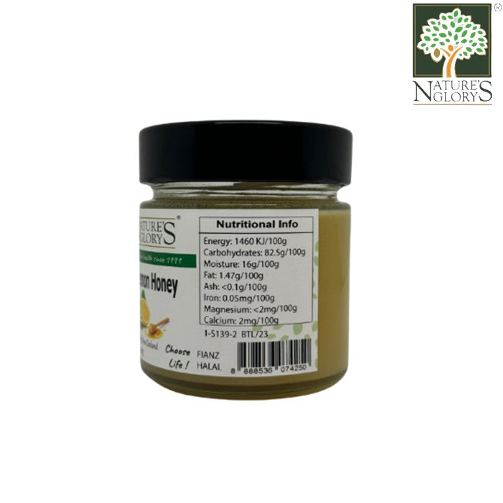 Organic Lemon Honey Nature's Glory 250g (BB: Approx. 2 years)