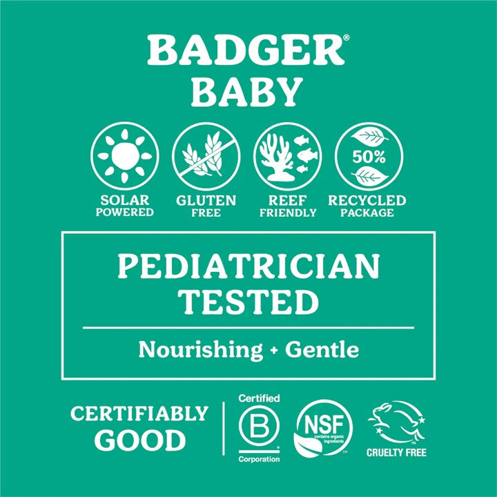 Baby Mineral Sunscreen Cream SPF 40 Badger 87mL (BB: Feb 2028)