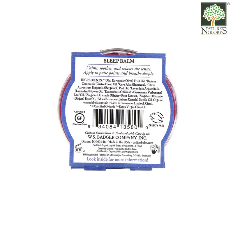 Sleep Balm Badger Organic Natural(BB: Feb 22,2027)