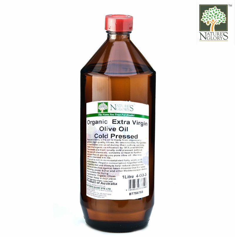 Organic Cold Pressed Extra Virgin Olive Oil Nature's Glory 1-litre 