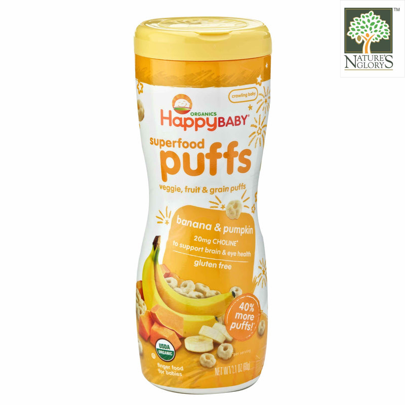 Superfood Puffs - Banana & Pumpkin Happy BABY Organic 60g 