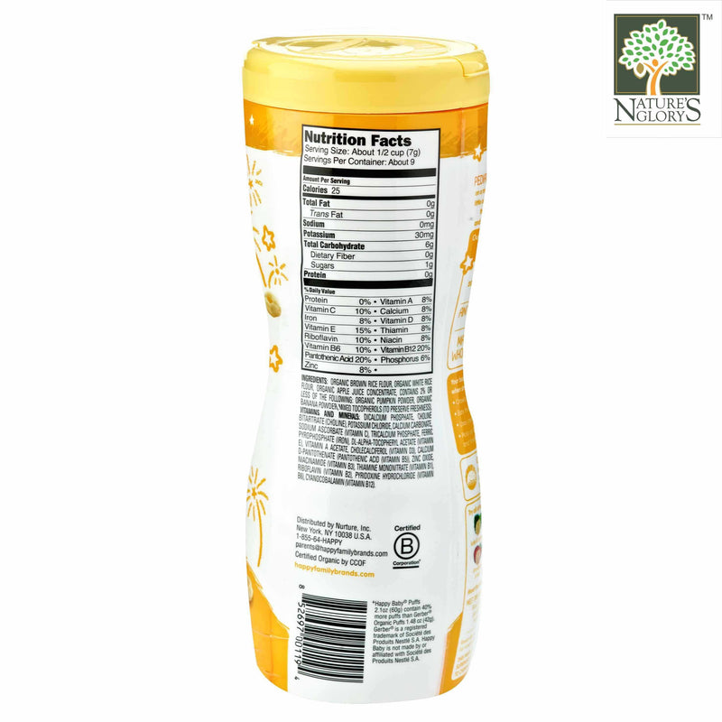 Superfood Puffs - Banana & Pumpkin Happy BABY Organic 60g - View 1