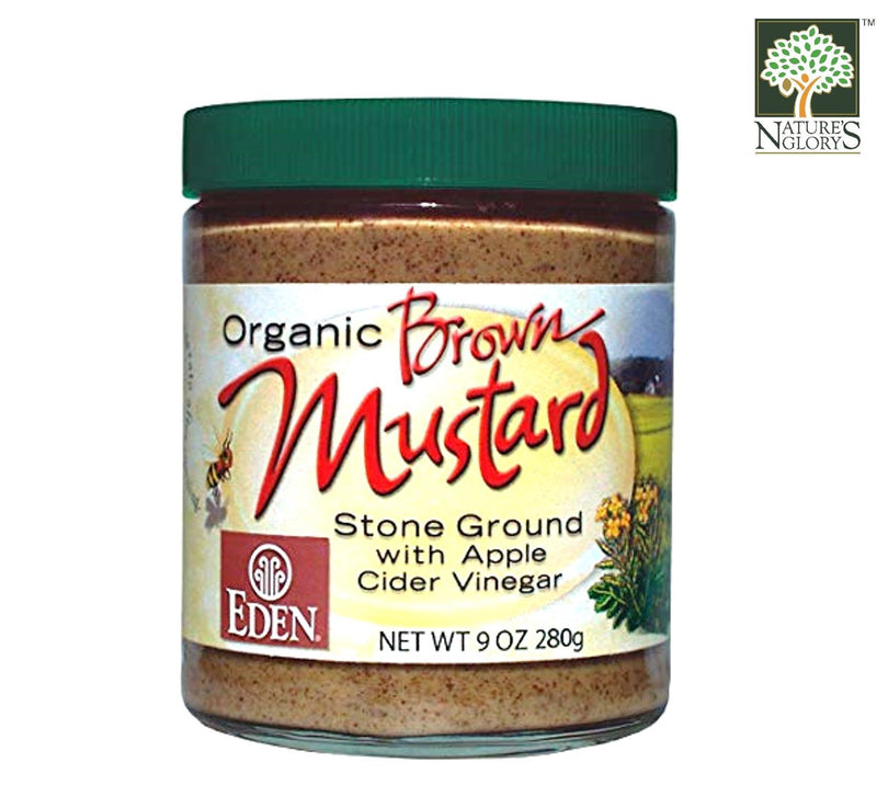 Brown Mustard-Glass Jar Eden 255g Organic.(BB: April 22,2027)