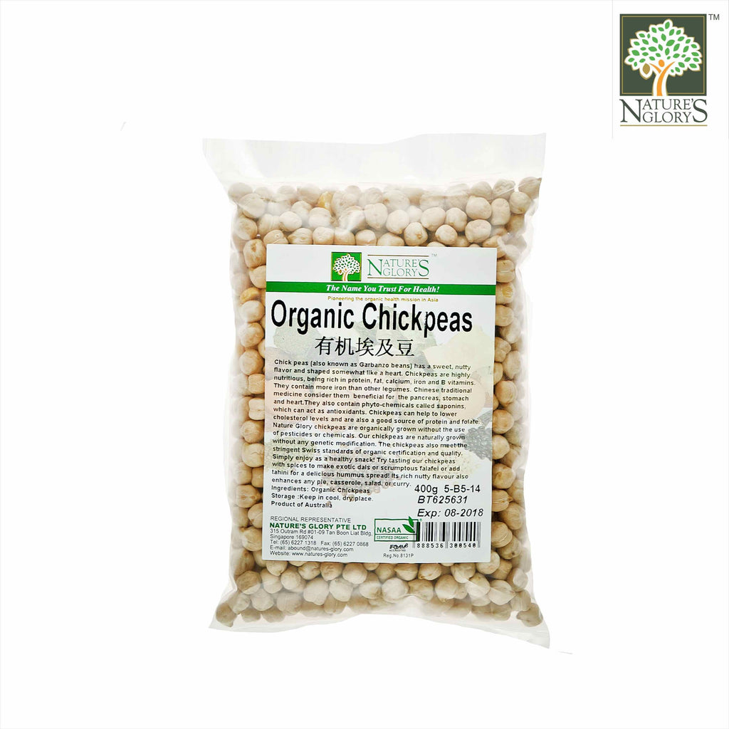 Chickpeas Organic Garbanzo Beans - Nature's Glory Singapore