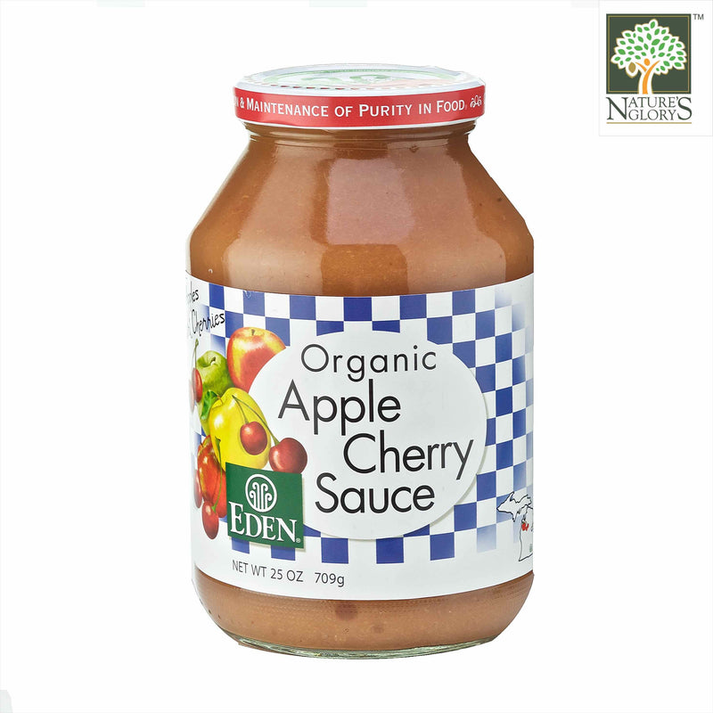 Apple and Cherry Sauce Eden Organic 709g 