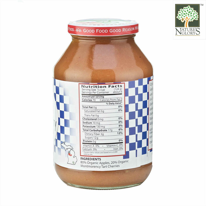 Apple and Cherry Sauce Eden Organic 709g - View 1
