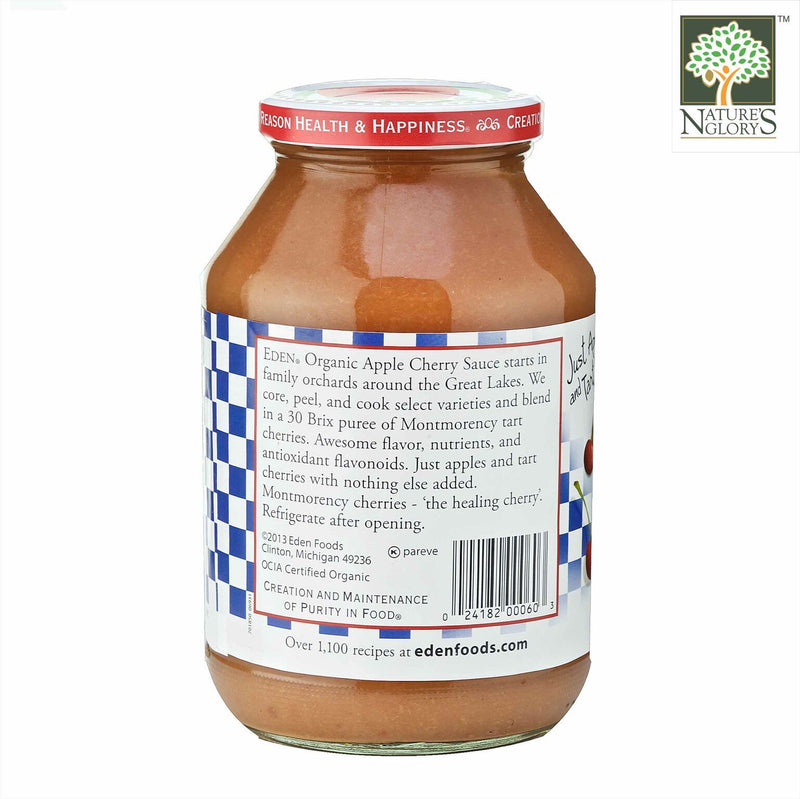 Apple and Cherry Sauce Eden Organic 709g - View 2