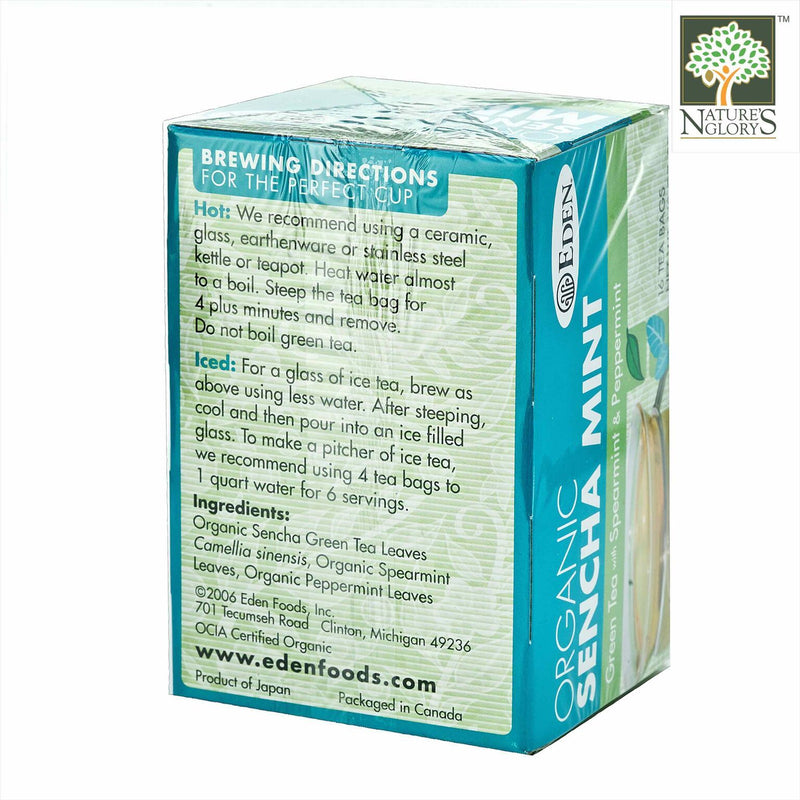 Sencha Mint (Green Tea with Mint) Eden Organic 16 tea bags - View 1