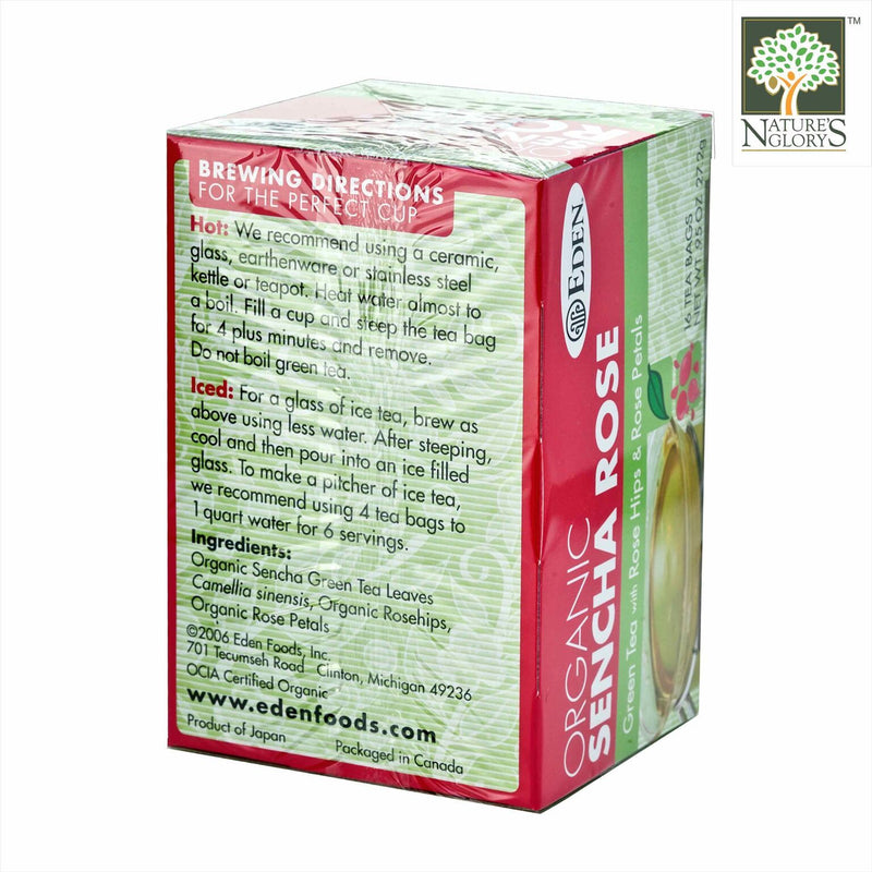 Sencha Rose Green Tea Eden Organic 16 tea bags - View 1