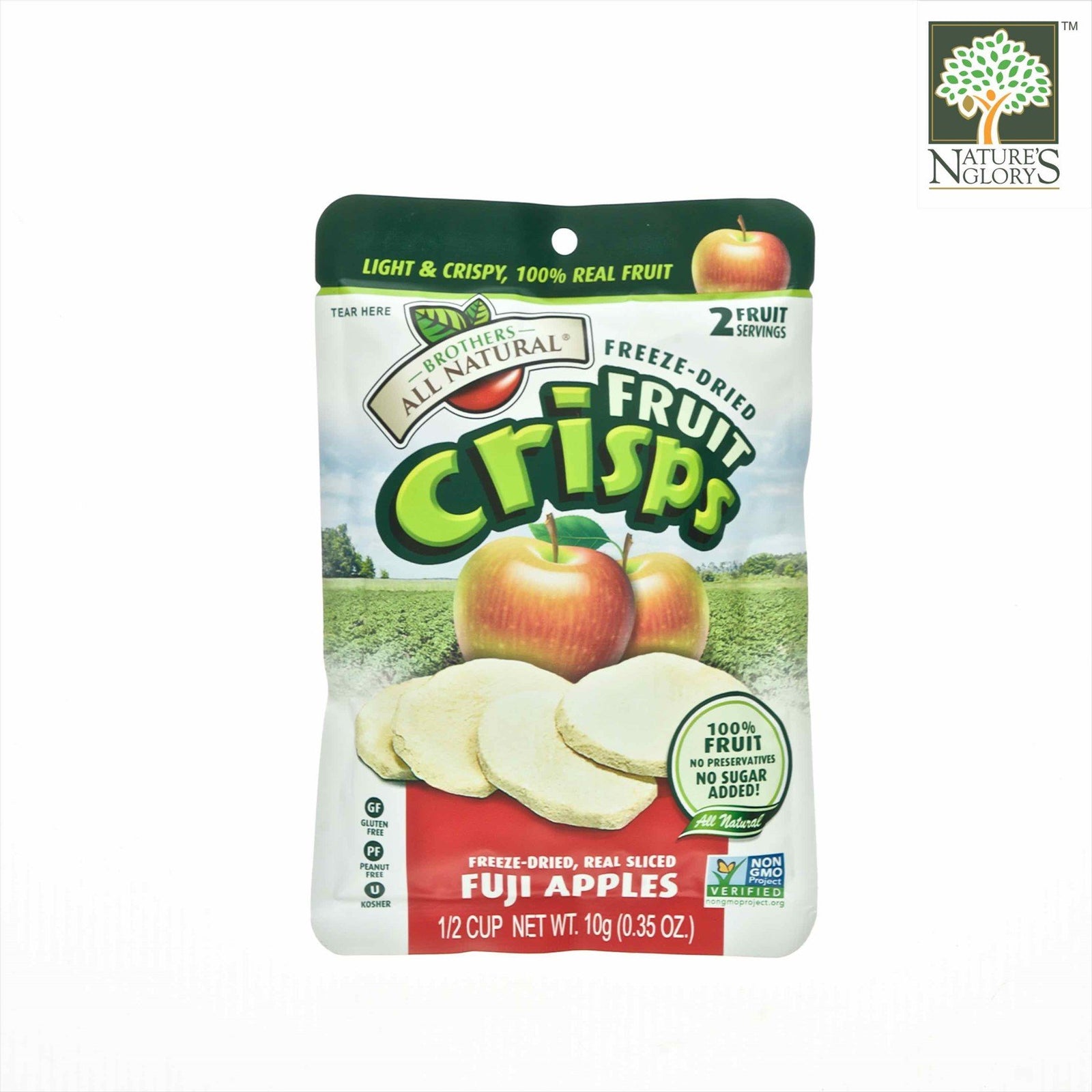 Fuji Apple Fruit Crisps BrothersAllNatural 10g Nature's Glory Singapore