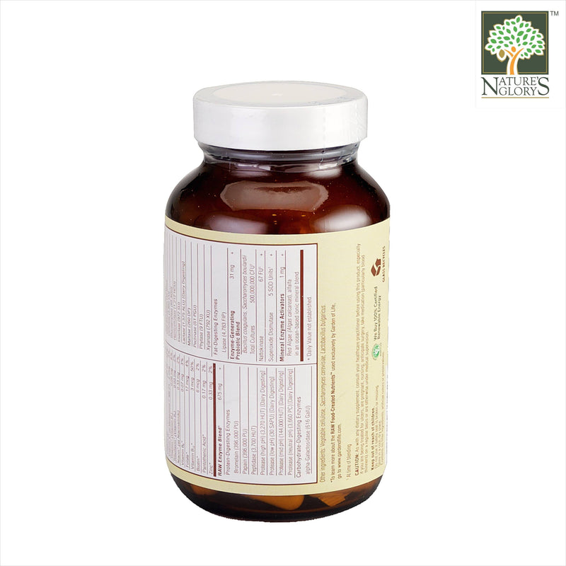 Garden of Life Raw Enzymes Men 50 & Wiser Organic 90 vcaps - Bottle Product Description View 2