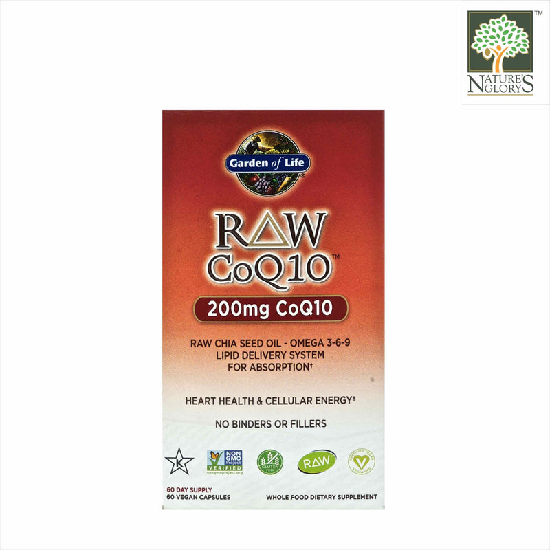 Garden of Life Vitamin Code Raw CoQ10 (200 mg) 60 Vegan Caps Box Cover