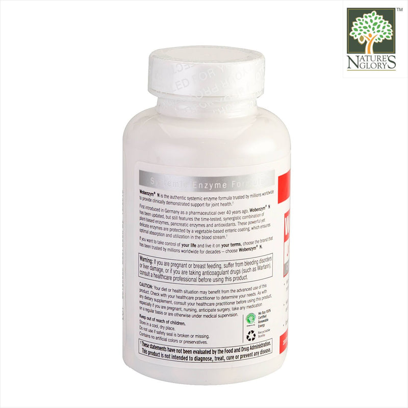 Garden of Life Wobenzym N - Joint Health 200 Enteric-Coated Tablets - Product Description View 2