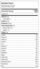 Superfood Puffs - Kale & Spinach Happy BABY Organic 60g - Nutrition Facts