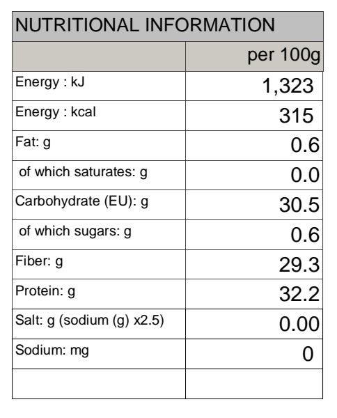Organic Green Tea Nature's Glory 2g x 10 tea bags - Nutritional Information