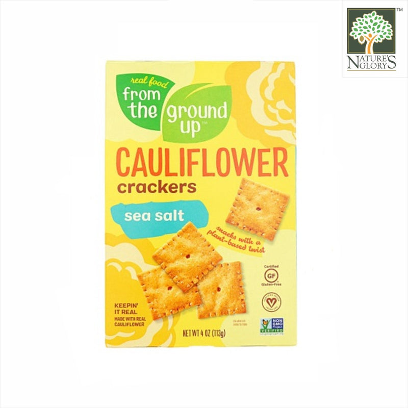 Cauliflower Sea Salt Cracker 4oz From The Ground Up(BB: March 23,2023)
