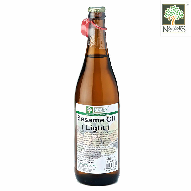 High Quality Sesame Oil (Light) Nature's Glory 650ml