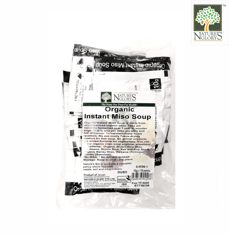 Instant Miso Soup Nature's Glory 10g x 18 Organic