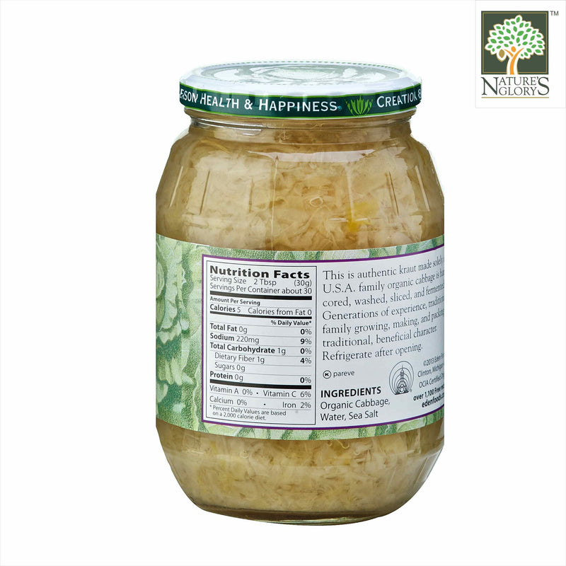 Sauerkraut Fermented Cabbage Eden Organic 907g - View 1
