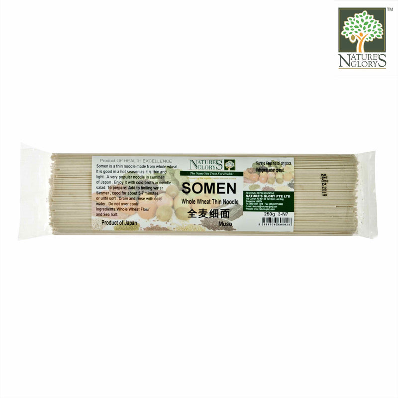 Somen Whole Wheat Thin Noodle Nature's Glory 250g