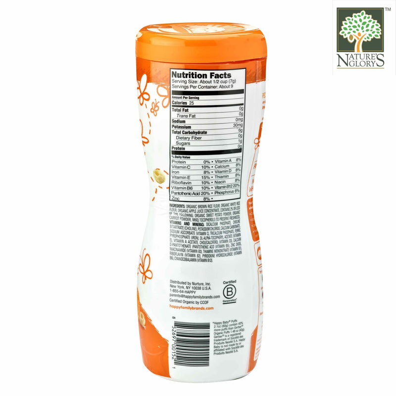 Superfood Puffs-Sweet Potato & Carrot Happy BABy Organic 60g - View 1