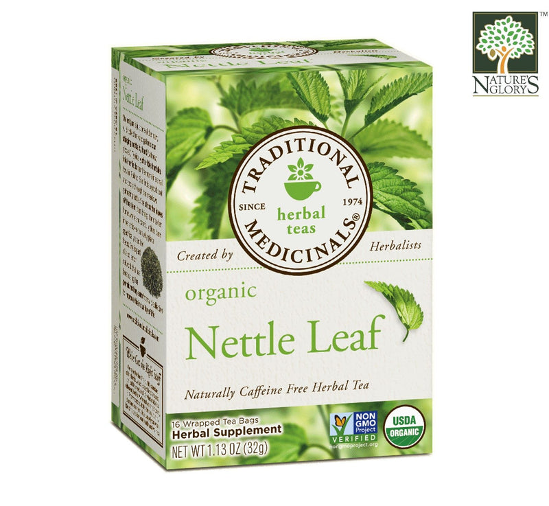 Organic Nettle Leaf Tea Traditional Medicinals 16 wrapped tea bags/box