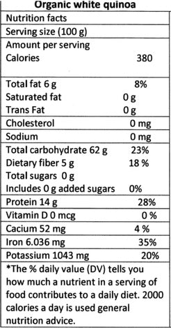 Organic White Quinoa "Super Grain" 500g/1kg Organic (Best before: Approx. 1 year)