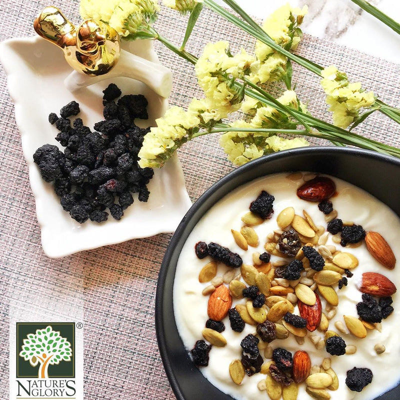 Yogurt with Nuts, Seeds, Berries Toppings