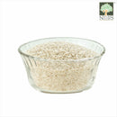 Orangic psyllium husk fibre in a glass bowl